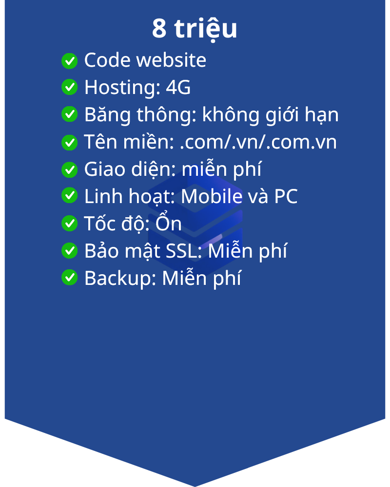 Gói web giá rẻ 8 triệu